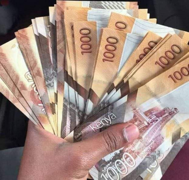 Happy customer receiving mobile money